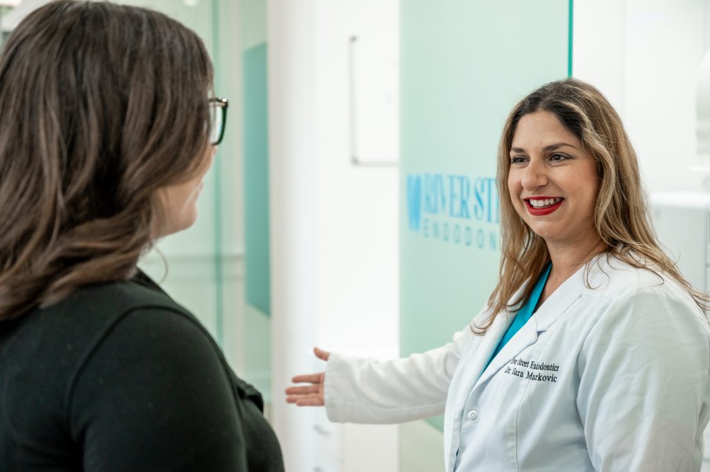Dr. Sara welcomes patient
